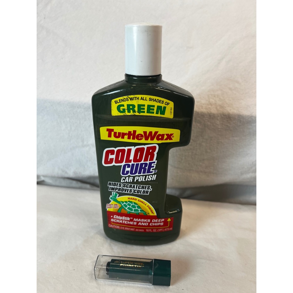 Turtle Wax Color Cure Car Polish Green w/ Dark green ChipStik 16oz Scratch Repai
